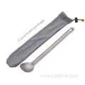 Polishing Camping Titanium Long Spoon